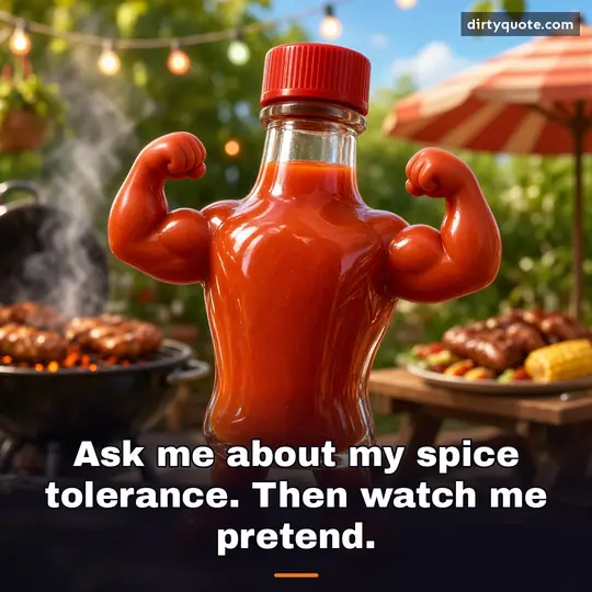 Ask me about my spice tolerance. Then watch me pretend.