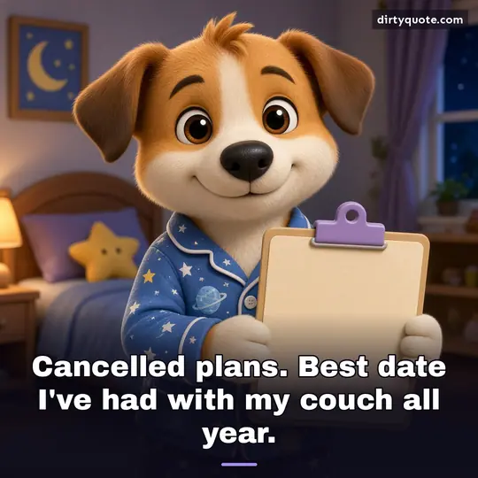 Cancelled plans. Best date I've had with my couch all year.