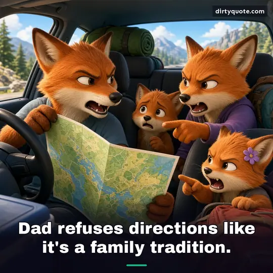 Dad refuses directions like it's a family tradition.