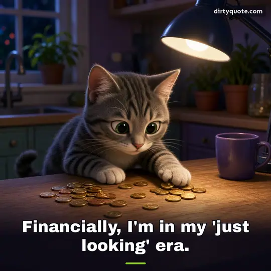 Financially, I'm in my 'just looking' era.