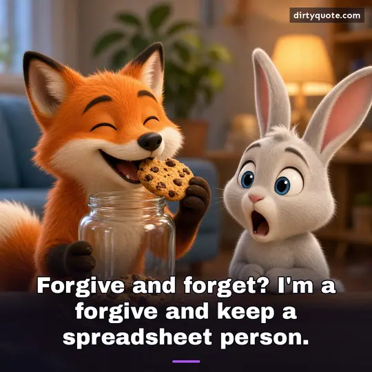 Forgive and forget? I'm a forgive and keep a spreadsheet person.