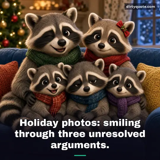 Holiday photos: smiling through three unresolved arguments.