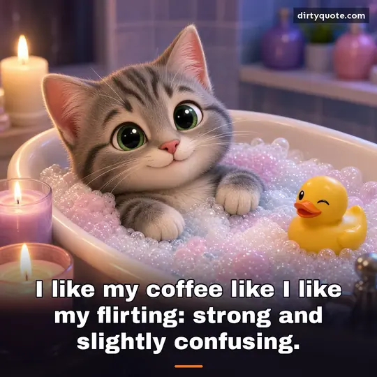 I like my coffee like I like my flirting: strong and slightly confusing.