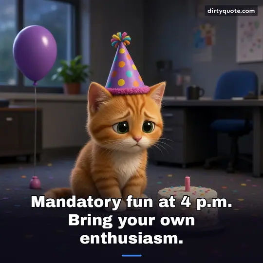 Mandatory fun at 4 p.m. Bring your own enthusiasm.