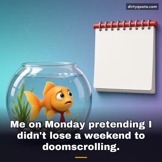 Me on Monday pretending I didn't lose a weekend to doomscrolling.