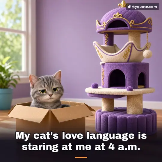 My cat's love language is staring at me at 4 a.m.
