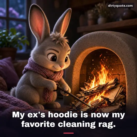 My ex's hoodie is now my favorite cleaning rag.