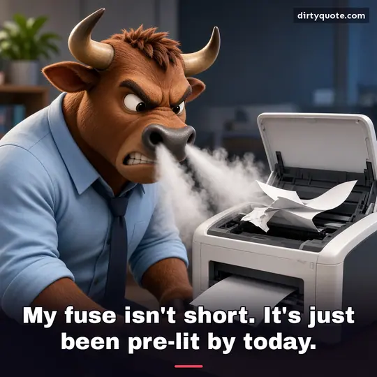 My fuse isn't short. It's just been pre-lit by today.