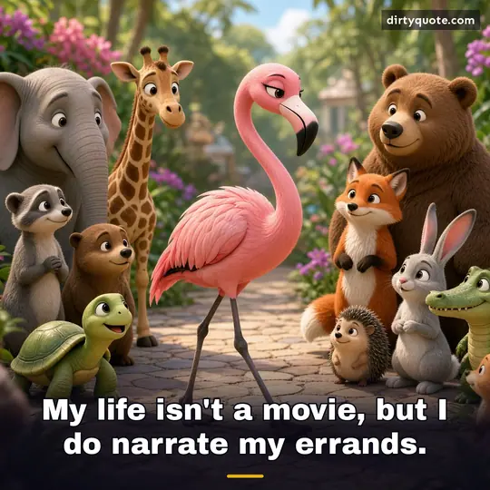 My life isn't a movie, but I do narrate my errands.