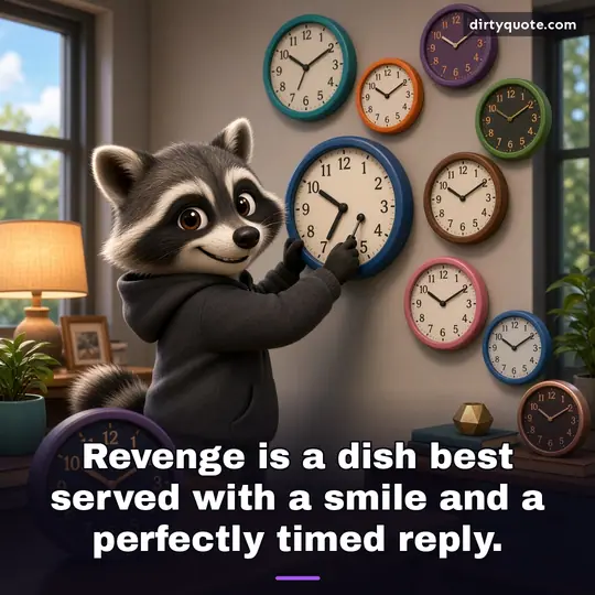 Revenge is a dish best served with a smile and a perfectly timed reply.
