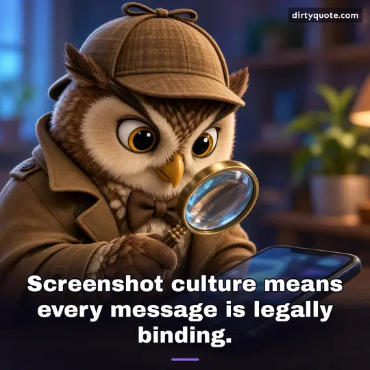 Screenshot culture means every message is legally binding.