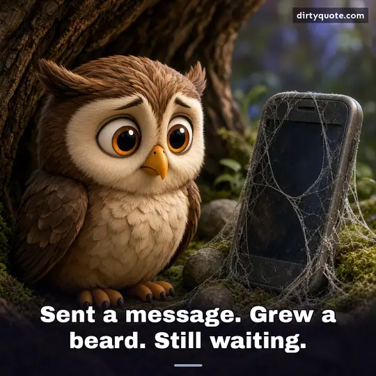 Sent a message. Grew a beard. Still waiting.
