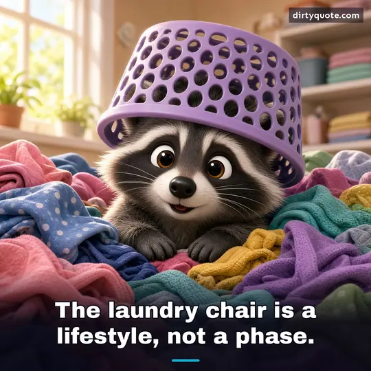 The laundry chair is a lifestyle, not a phase.
