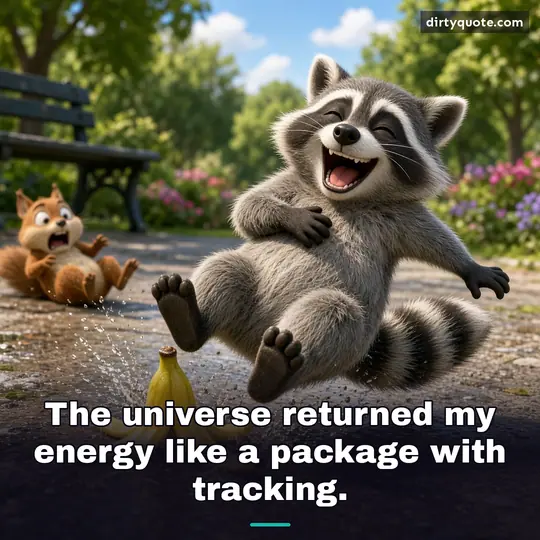 The universe returned my energy like a package with tracking.