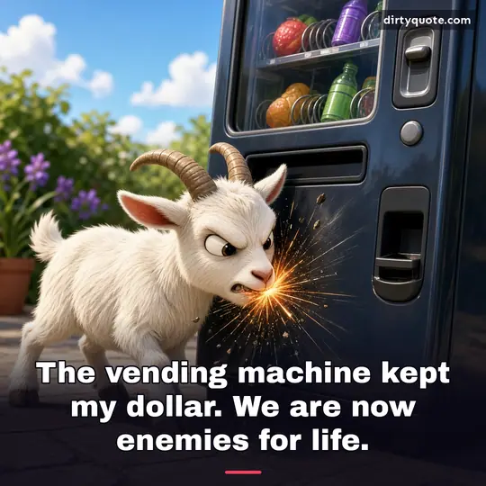 The vending machine kept my dollar. We are now enemies for life.