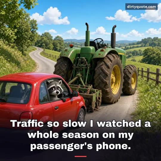 Traffic so slow I watched a whole season on my passenger's phone.