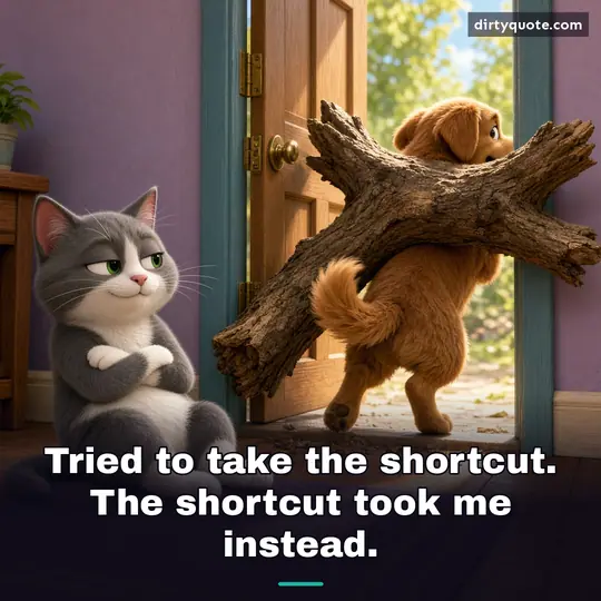 Tried to take the shortcut. The shortcut took me instead.